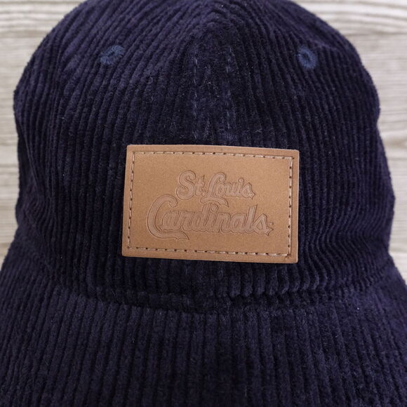 ST LOUIS CARDINALS SGA STADIUM GIVEAWAY CORDUROY BLUE BASEBALL HAT CAP - Picture 2 of 8